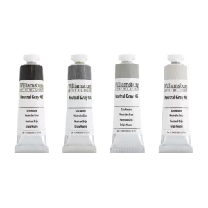 6008910 0 neutral grays set 4 x1000 - Set de Pintura Óleo Williamsburg Colores Exclusivos 8 tubos 11ml + blanco 37ml