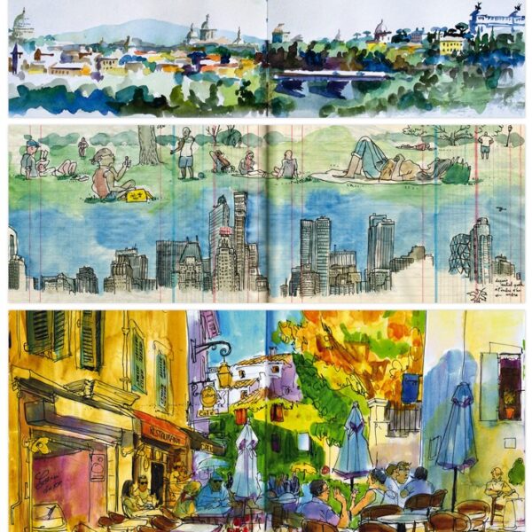 91b5e22d3703c64bc4df36eec230e986 - Urban Sketchers: El arte de capturar la vida urbana en cuadernos de dibujo