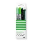 Rotulador Copic Ciao Doble Punta Estuche De Dibujo Verde 2 Ciao + 1 Multiliner + 1 Glitter