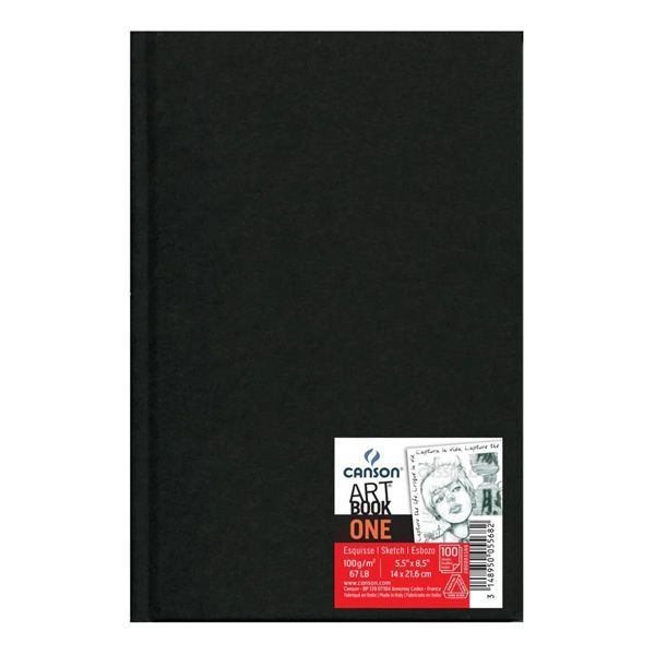 canson cuaderno 14x216cm 98h sketch one 100g 1 - Album Espiral 14X21,6 cm 80 Hojas Canson Sketc Hojas One Fino 100 Gramos