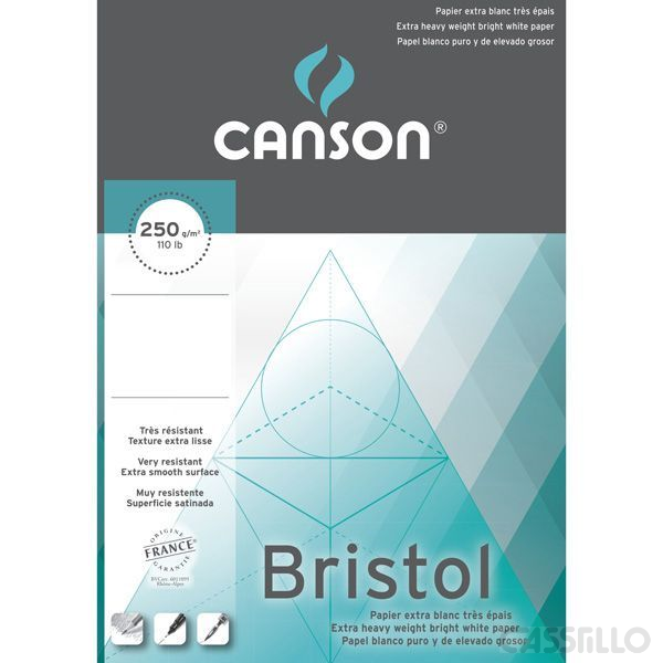 casstillo canson bristol satin 250g paquete de 25 hojas de 75x110 cm 1 - Paquete 25 Hojas 50X65 cm Canson Acrylic Fino 400G