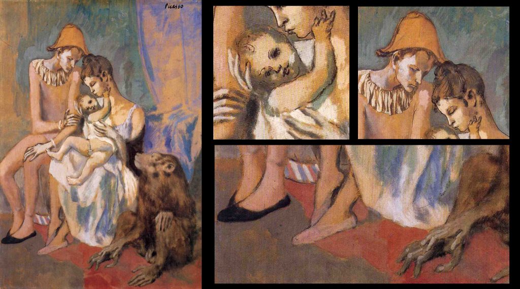 Obra: Familia de acróbatas y monos, Pablo Picasso