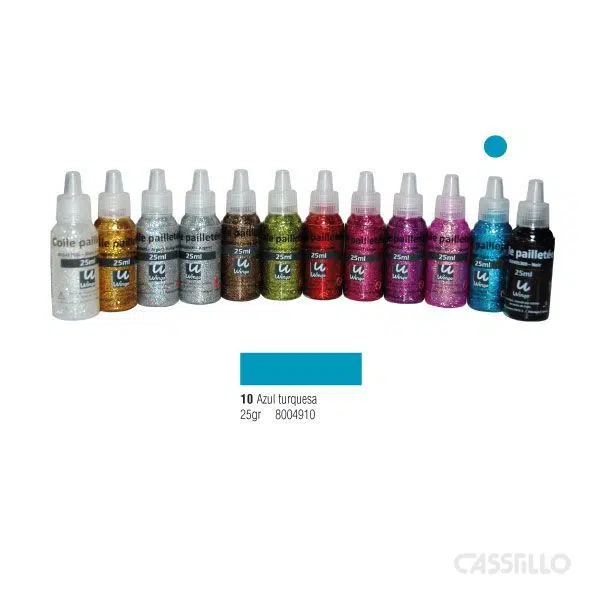 Cola de Purpurina Wingo Azul Turquesa 25 ml