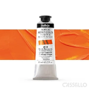Casstillo Acrilico Vallejo Artist 618 58 Ml Naranja Fluorescente