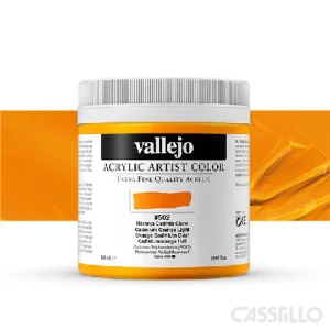 Casstillo Acrilico Vallejo Artist N 502 500 Ml Cadmio Naranja Claro