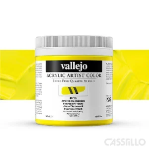 Casstillo Acrilico Vallejo Artist N 616 500 Ml Amarillo Fluorescente Fluo Yello