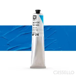 Casstillo Acrilico Vallejo Studio 58 Ml N 24 Azul Cyan