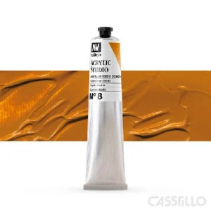 Casstillo Acrilico Vallejo Studio 58 Ml N 8 Amarillo Oxido De Hierro