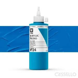 Casstillo Acrilico Vallejo Studio Color N 24 200 Ml Azul Cyan