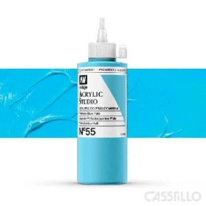 Casstillo Acrilico Vallejo Studio Color N 55 200 Ml Azul Palido Ftalocianina