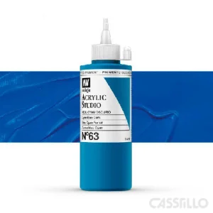 Casstillo Acrilico Vallejo Studio Color N 63 200 Ml Azul Cyan Oscuro