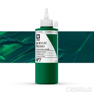 Casstillo Acrilico Vallejo Studio Color N 7 200 Ml Verde Permanente