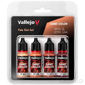 casstillo vallejo game color set 4x18 ml piel palida - Set Acrílico Vallejo Game Color Lavados 8 Colores 17 ml