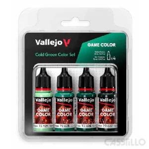 casstillo vallejo game color set 4x18 ml verde frio - Set Acrílico Vallejo Game Color Lavados 8 Colores 17 ml