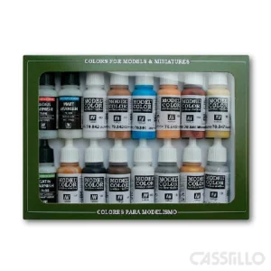 casstillo vallejo model color set 16 colores 17 ml folkstone specialist - Set Acrílico Vallejo Model Color 8 Colores Piel 17 ml