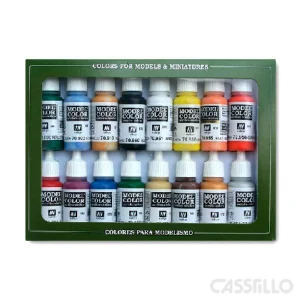 casstillo vallejo model color set colores basicos usa - Set Acrílico Vallejo Model Color 8 Colores Metálicos 17 ml