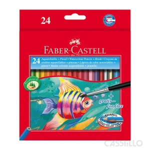 casstillo caja 24 lapices acuarelables faber castell - Set de Metal Faber Castell Con 12 Lápices de Colores Acuarelables Goldfaber