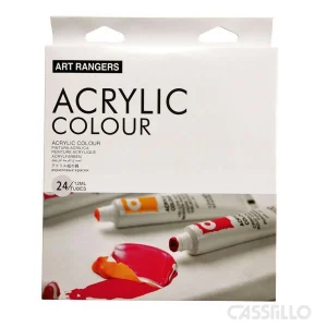 casstillo caja 24 tubos 12 ml pintura acrilica escolar - Regla Metálica Aluminio Antideslizante Artist 40 cm X 4,2 cm