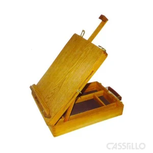 casstillo caja caballete sobremesa 26x39x127 cm - Caballete Sobremesa de Madera de Bambú 15X13,5X43 cm