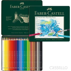 casstillo estuche 24 lapices albrecht durer faber castell - Set de Metal Faber Castell Con 48 Lápices de Colores Acuarelables Goldfaber