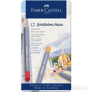 casstillo estuche de metal con 12 lapices de colores acuarelables goldfaber - Set 24 Lápices Acuarelables Faber-Castell Albrecht Durer