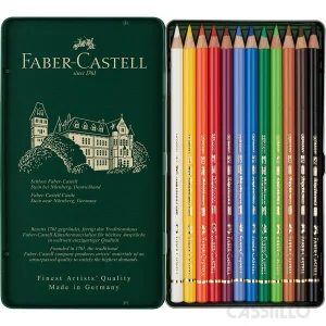 casstillo estuche metalico 12 lapices polychromos de faber castell - Set 12 Lápices de Colores Faber Castell