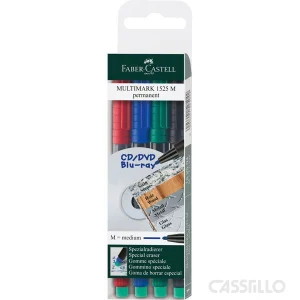 casstillo faber bolsa con 4 rotuladores permanentes surtidos punta m trazo 10 mm - Set 36 Lápices de Colores Faber Castell Grip