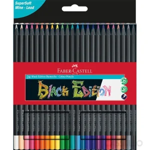 casstillo faber castell black edition caja 24 colores - Set Lápices de Colores Faber Castell Black Edition Caja 12 Colores