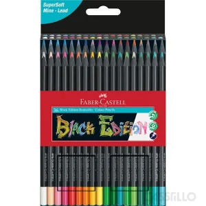 casstillo faber castell black edition caja 36 colores - Set Lápices de Colores Faber Castell Black Edition Caja 12 Colores