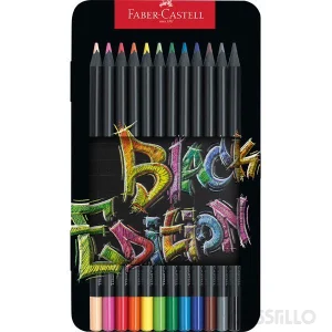 casstillo faber castell black edition caja metal 12 colores - Set Lápices de Colores Faber Castell Black Edition Caja Metálica 100 Colores