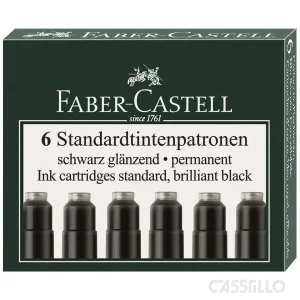 casstillo faber castell estuche 6 cartuchos negro - Set 6 Cartuchos Faber Castell Azul Real
