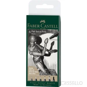 casstillo faber castell estuche 6 rotulador pitt artist pen - Set 12 Rotulador Faber Castell Pitt Tonos Pastel Caja Plástica