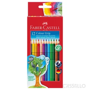 casstillo faber castell estuche carton 12 lapiz color grip - Set 4 Marcadores 1546 Pastel Faber Castell