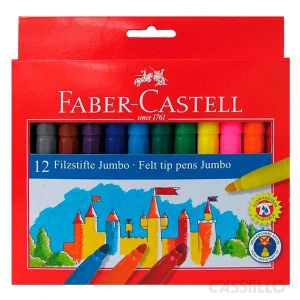 casstillo faber castell estuche con 12 rotuladores escolares tamano jumbo - Set 12 Rotulador Faber Castell Pitt Tonos Pastel Caja Plástica
