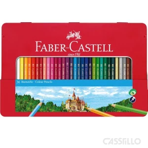 casstillo faber castell estuche de metal con 36 lapices de colores - Set 36 Lápices De Colores Faber Castell Polychromos Caja Metálica