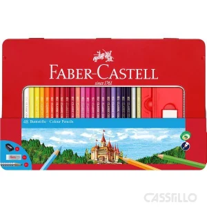 casstillo faber castell estuche de metal con 48 lapices de colores - Set 60 Lápices de Colores Y Accesorios Faber Castell