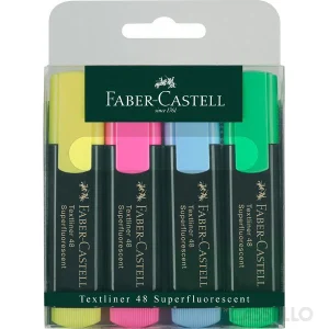 casstillo faber castell juego de 4 textliner 30448 - Set Marcador Faber Castell 6 Textliner 48 Superfluorecente