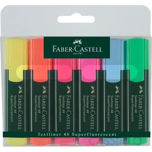 casstillo faber castell juego de 6 textliner surtidos - Set Marcador Faber Castell 4 Textliner Fluorecente 1546