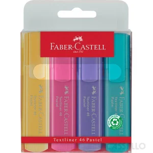casstillo faber castell pack 4 marcadores 1546 pastel - Set Rotuladores Permanente Faber Castell 4 unidades Punta F (Trazo 0,8 mm)