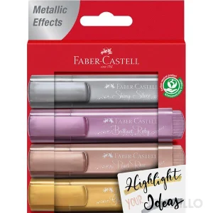 casstillo faber castell pack 4 textliner 46 metalicos - Set 36 Lápices de Colores Faber Castell Grip