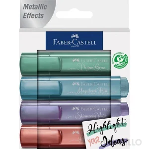 casstillo faber castell pack 4 textliner 46 metalicos cs b - Set 36 Lápices Color Faber Castell Grip
