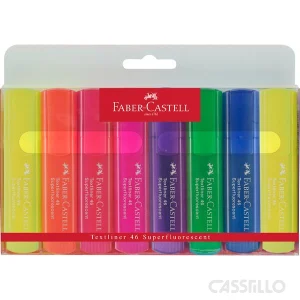 casstillo faber castell pack 8 textliner 1546 - Set Marcador Faber Castell 4 Textliner Fluorecente 1546