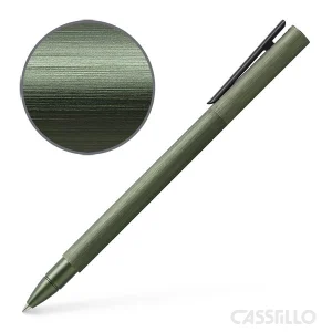 casstillo faber castell roller neo slim aluminio verde oliva - Pluma Estilográfica Faber Castell Roller Essentio Aluminio Azul