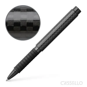 casstillo faber castell rolloer essentio aluminio negro carbono - Pluma Estilográfica Faber Castell Graf Von Marfil Anello M