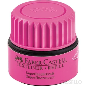 casstillo frasco de tinta faber castell textliner de 30 ml rosa - Pluma Estilográfica Faber Castell Roller Essentio Aluminio Azul