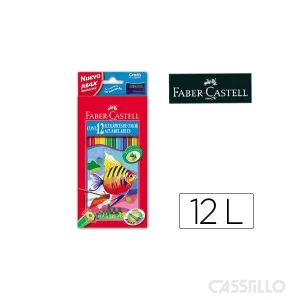 casstillo lapices de colores faber castell acuarelables c 12 surtidos ref 120212 - Maletín Metálico con 300 Lápices Grip Color Faber Castell