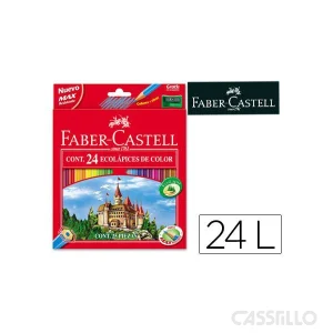 casstillo lapices de colores faber castell c 24 colores hexagonal madera reforestada ref 120124 - Set 60 Lápiz Faber Castell Polychromos