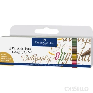 casstillo pack 4 rotuladores pitt calligraphy c - Rotulador Gold Faber Castell Aqua Dual Markers Set 6 Fantasy