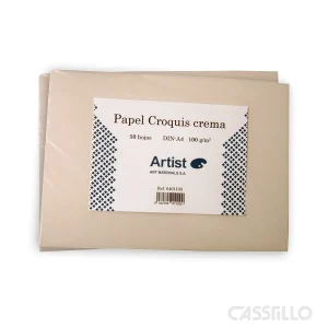casstillo paquete 50 hojas papel esbozo crema 100g din a4 - Paquete Papel Esbozo Crema Artist 100 Hojas 100 gramos 100X70 cm
