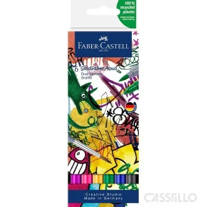 casstillo rotulador goldfaber aqua dual markers pack 6 graffiti - Maletín de 80 Rotuladores Connector Faber Castell